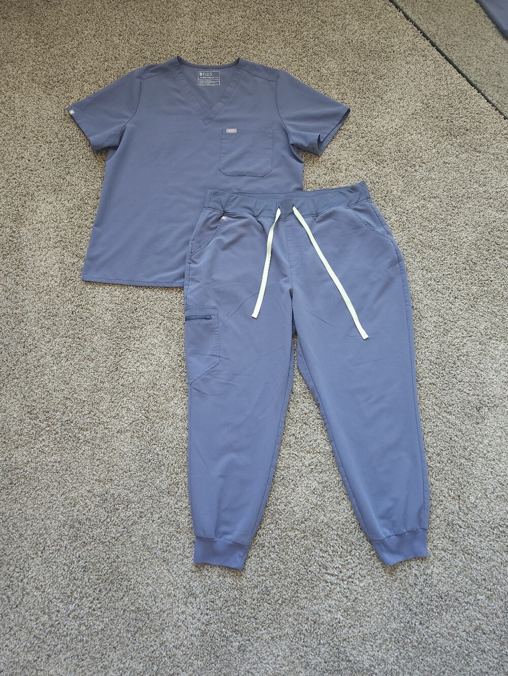 Figs Womens Scrubs Set Space Navy Catarina Top XXL Zamora Bottom Jogger XXL/P